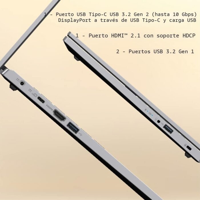 Acer Aspire 3, IPS 15.6" FHD, AMD Ryzen 3 7320U, 8GB LPDDR5, 128GB SSD - Imagen 6