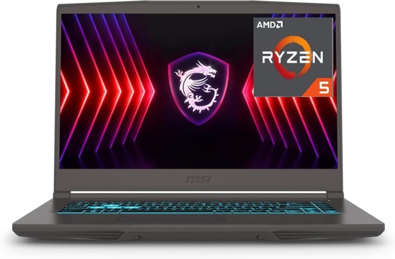 MSI Thin A15, 15.6" FHD 144 Hz, AMD Ryzen 5 7535HS, 16GB RAM, 512 GB SSD.