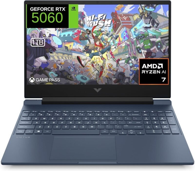 HP Victus, IPS 15.6″ FHD 144Hz, AMD Ryzen AI 7 350, 32GB RAM, 1TB SSD