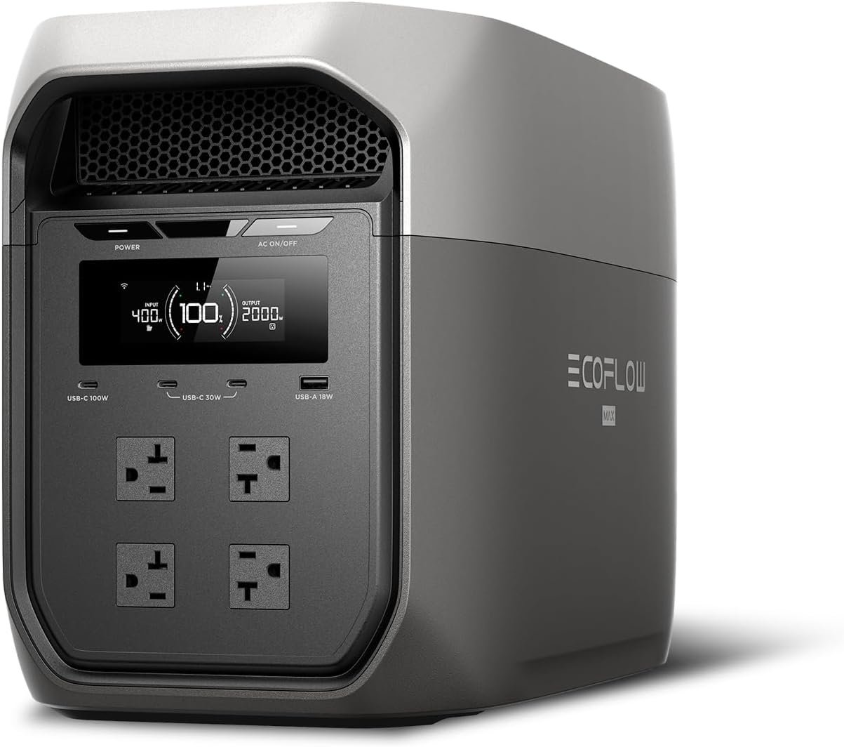 ECOFLOW DELTA 3 Max, Estación de energía portátil, 2048 Wh